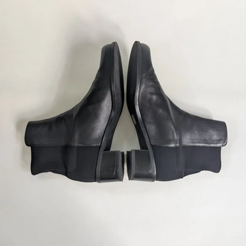 Stuart Weitzman Women's Easy On Reserve Leather Chelsea Boot Size 9.5 Black